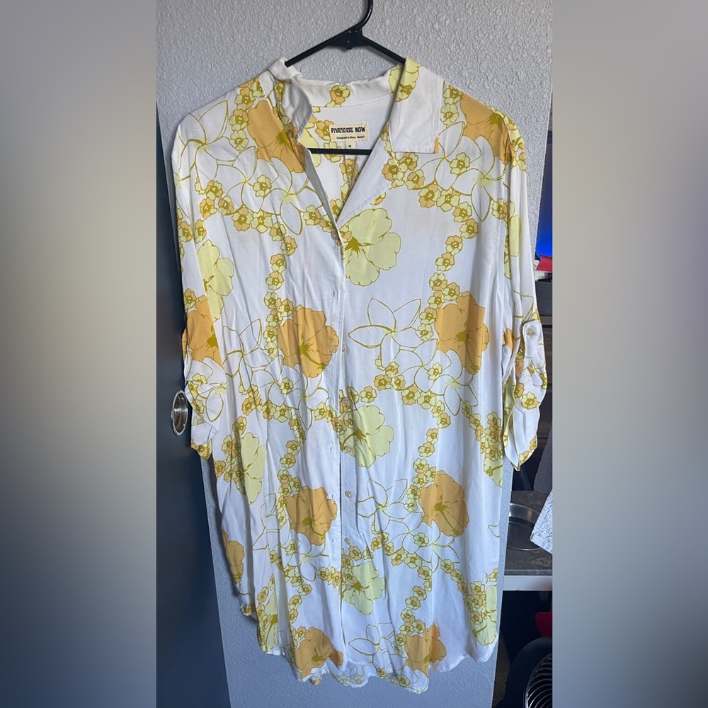 NWOT Paradise Now Vintage Plumeria Dress